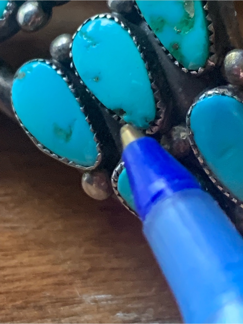 Beautiful Alice Quam Turquoise Cluster Cuff RARE - Picture 12 of 13